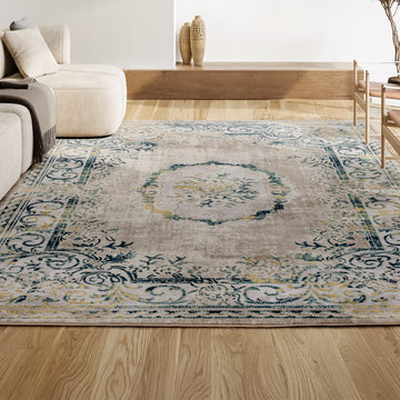 Rosalia Cottage Medallion Area Rug